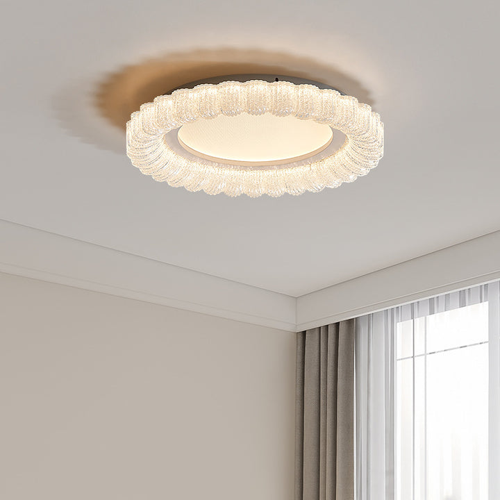 Moderne minimalistische runde Blumen-Eisen-Acryl-LED-Deckenleuchte für Schlafzimmer 