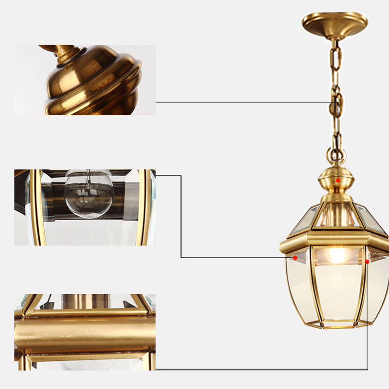 Modern Minimalist Oval Round Table Striped Copper Glass 1-Light Pendant Light For Bedroom
