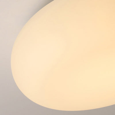 Lustre à LED contemporain scandinave ovale en fer et acrylique pour chambre à coucher 