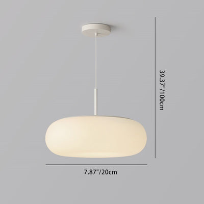 Lustre à LED contemporain scandinave ovale en fer et acrylique pour chambre à coucher 