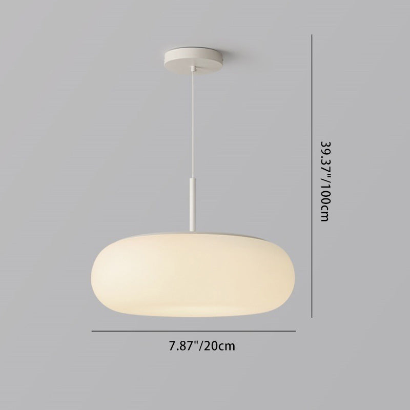 Lustre à LED contemporain scandinave ovale en fer et acrylique pour chambre à coucher 