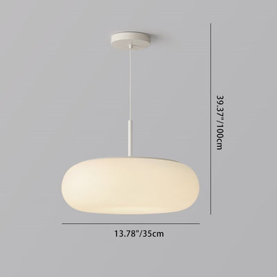 Lustre à LED contemporain scandinave ovale en fer et acrylique pour chambre à coucher 