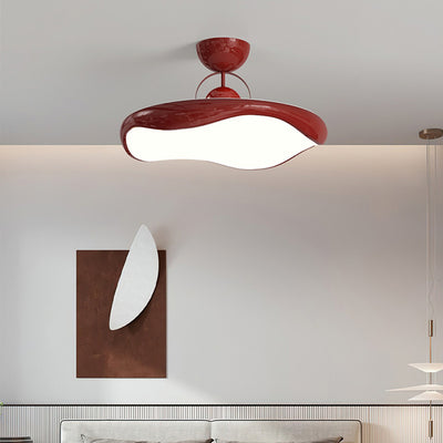Plafonnier LED semi-affleurant moderne minimaliste à base de demi-cercle en arc ondulé rond en fer et acrylique pour chambre 