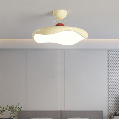 Plafonnier LED semi-affleurant moderne minimaliste à base de demi-cercle en arc ondulé rond en fer et acrylique pour chambre 