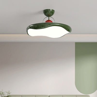 Plafonnier LED semi-affleurant moderne minimaliste à base de demi-cercle en arc ondulé rond en fer et acrylique pour chambre 
