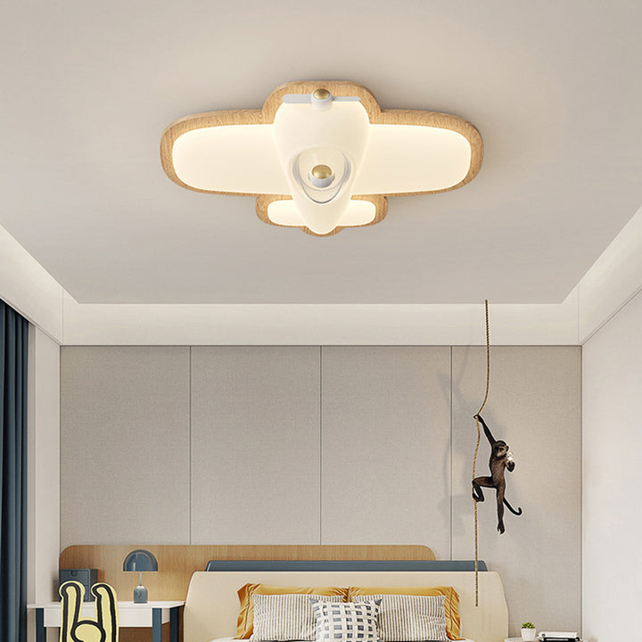 Luz de techo empotrada LED de goma contemporánea creativa de avión de dibujos animados para dormitorio 