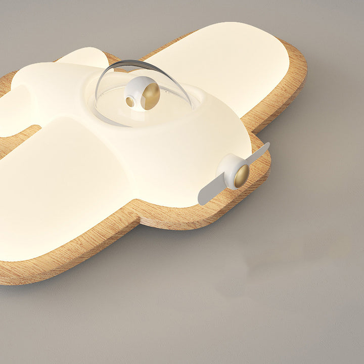 Luz de techo empotrada LED de goma contemporánea creativa de avión de dibujos animados para dormitorio 