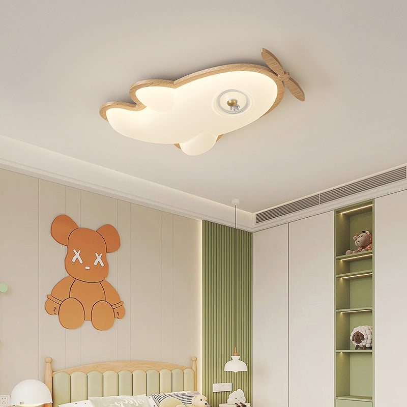Luz de techo empotrada LED de goma contemporánea creativa de avión de dibujos animados para dormitorio 