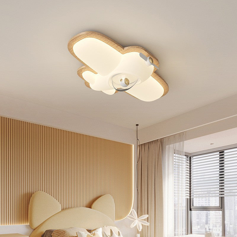 Luz de techo empotrada LED de goma contemporánea creativa de avión de dibujos animados para dormitorio 