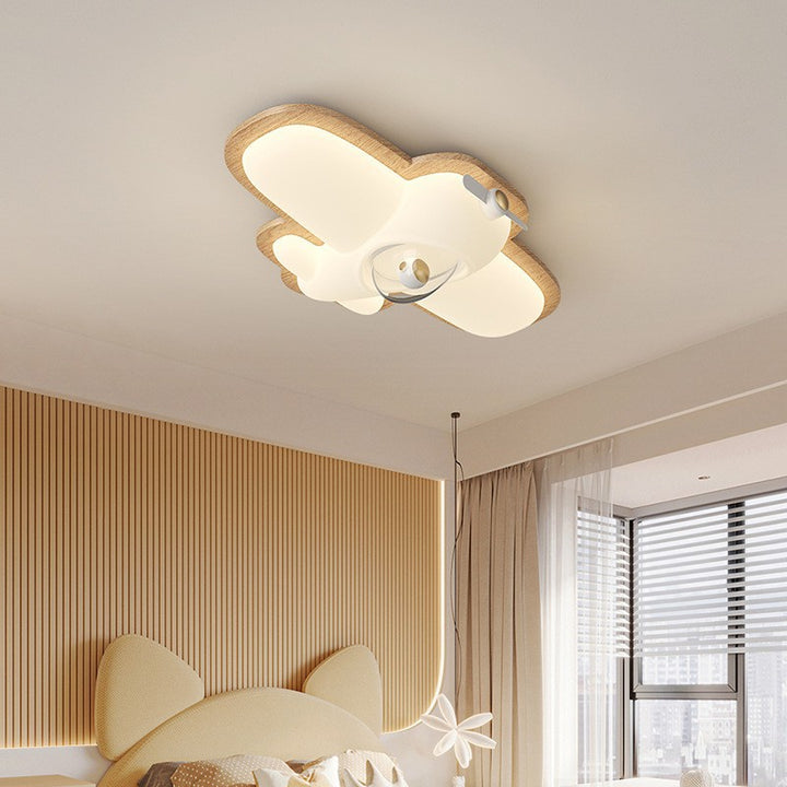 Luz de techo empotrada LED de goma contemporánea creativa de avión de dibujos animados para dormitorio 