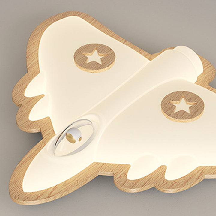 Luz de techo empotrada LED de goma contemporánea creativa de avión de dibujos animados para dormitorio 