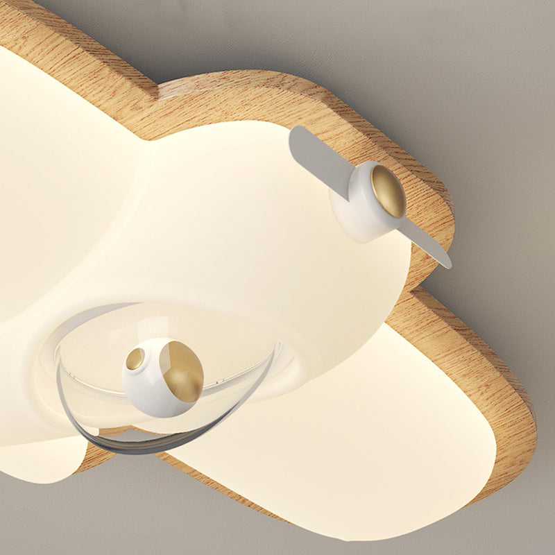 Luz de techo empotrada LED de goma contemporánea creativa de avión de dibujos animados para dormitorio 