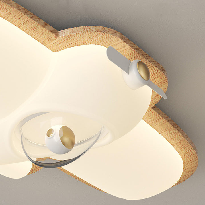 Luz de techo empotrada LED de goma contemporánea creativa de avión de dibujos animados para dormitorio 