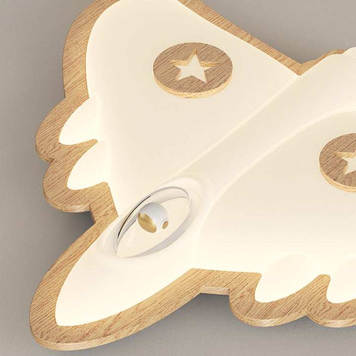 Luz de techo empotrada LED de goma contemporánea creativa de avión de dibujos animados para dormitorio 
