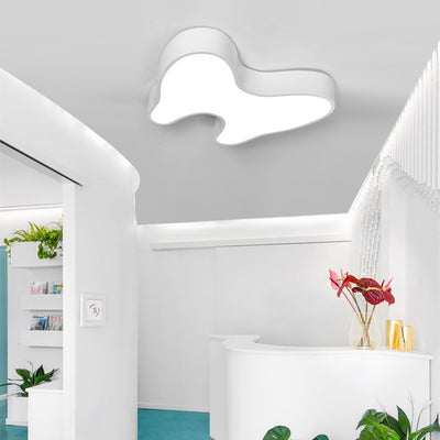 Lustre de plafond LED en acrylique avec fer à dents pour enfants créatif contemporain pour salon 