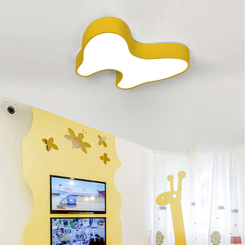 Lustre de plafond LED en acrylique avec fer à dents pour enfants créatif contemporain pour salon 