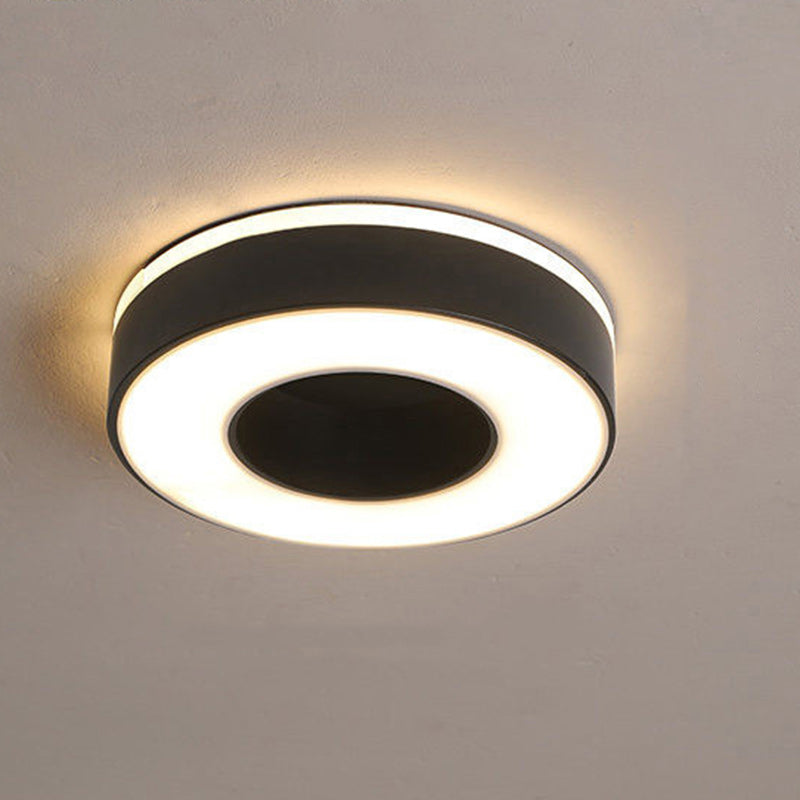 Plafonnier LED en fer acrylique creux cylindrique carré rond minimaliste moderne pour salon 