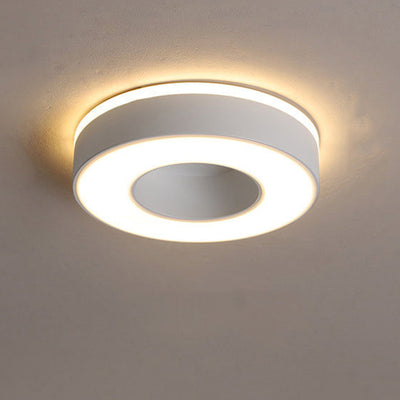 Plafonnier LED en fer acrylique creux cylindrique carré rond minimaliste moderne pour salon 