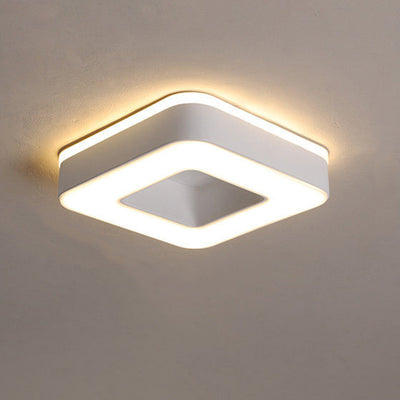 Plafonnier LED en fer acrylique creux cylindrique carré rond minimaliste moderne pour salon 
