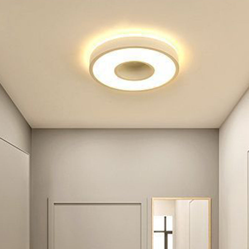 Luz de techo LED empotrada de hierro acrílico hueco cilíndrico cuadrado redondo minimalista moderno para sala de estar 