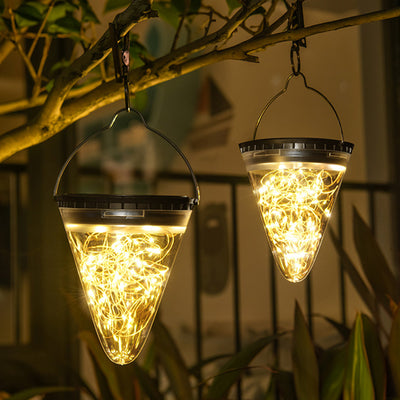Moderne unbedeutende wasserdichte Solarkegel-mit Filigran geschmückte PC ABS LED Pendelleuchte für Garten 