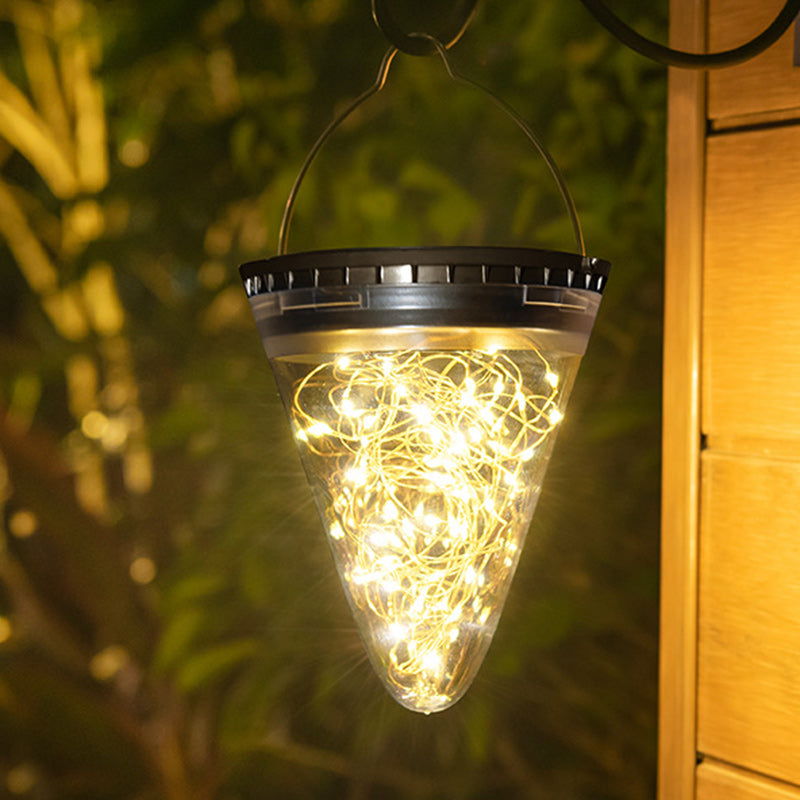 Moderne unbedeutende wasserdichte Solarkegel-mit Filigran geschmückte PC ABS LED Pendelleuchte für Garten 