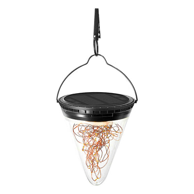 Moderne unbedeutende wasserdichte Solarkegel-mit Filigran geschmückte PC ABS LED Pendelleuchte für Garten 