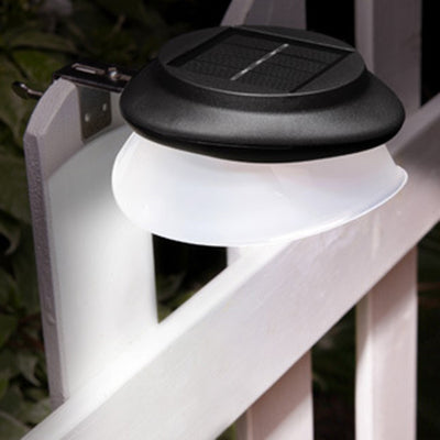 Lampe murale d'extérieur moderne minimaliste solaire ronde étanche en arc de triangle ABS PC LED pour jardin 