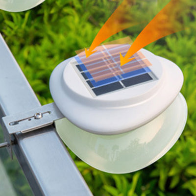 Lampe murale d'extérieur moderne minimaliste solaire ronde étanche en arc de triangle ABS PC LED pour jardin 