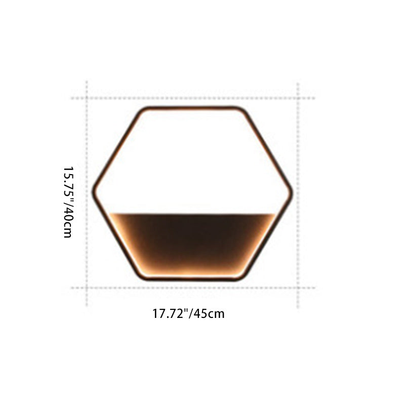 Applique murale extérieure LED en acier inoxydable et aluminium, contemporaine, scandinave, étanche, ronde, hexagonale, semi-circulaire, trapézoïdale pour jardin 