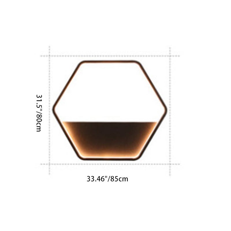 Applique murale extérieure LED en acier inoxydable et aluminium, contemporaine, scandinave, étanche, ronde, hexagonale, semi-circulaire, trapézoïdale pour jardin 