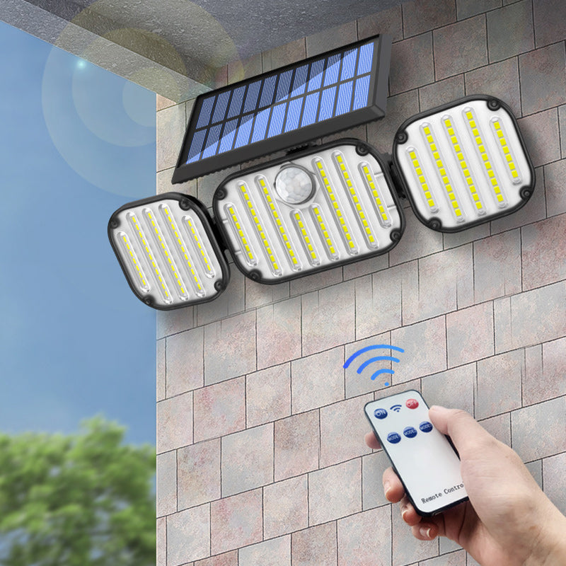 Applique murale extérieure LED moderne minimaliste solaire étanche en ABS plastique de forme rectangulaire, carrée ou ronde pour jardin 