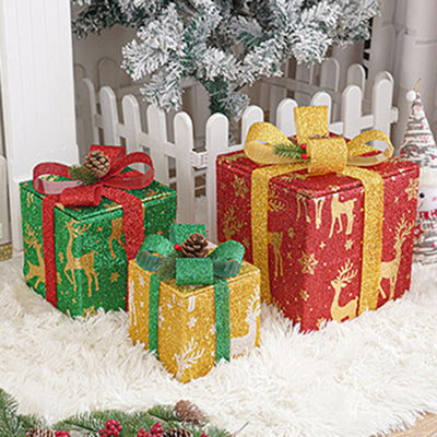 Moderne minimalistische quadratische Weihnachtsgeschenkbox PVC LED Stehlampe dekoratives Licht für Wohnzimmer