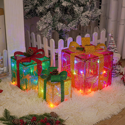 Moderne minimalistische quadratische Weihnachtsgeschenkbox PVC LED Stehlampe dekoratives Licht für Wohnzimmer