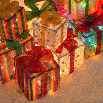 Moderne minimalistische quadratische Weihnachtsgeschenkbox PVC LED Stehlampe dekoratives Licht für Wohnzimmer