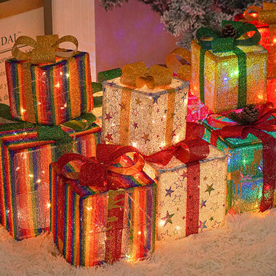Moderne minimalistische quadratische Weihnachtsgeschenkbox PVC LED Stehlampe dekoratives Licht für Wohnzimmer