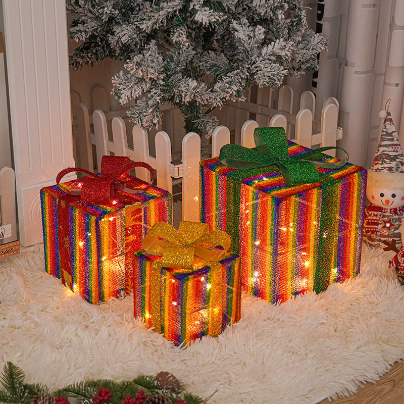 Moderne minimalistische quadratische Weihnachtsgeschenkbox PVC LED Stehlampe dekoratives Licht für Wohnzimmer