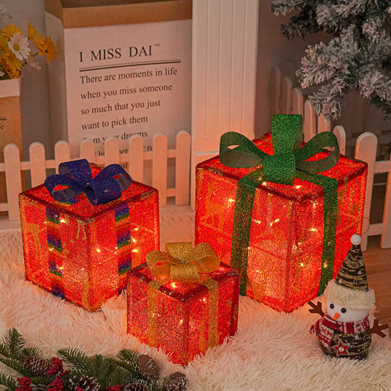 Moderne minimalistische quadratische Weihnachtsgeschenkbox PVC LED Stehlampe dekoratives Licht für Wohnzimmer
