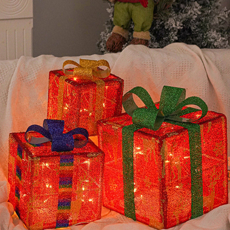 Moderne minimalistische quadratische Weihnachtsgeschenkbox PVC LED Stehlampe dekoratives Licht für Wohnzimmer