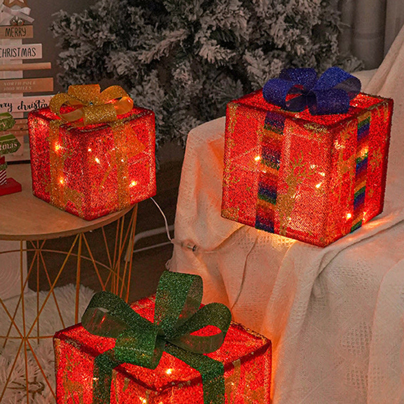 Moderne minimalistische quadratische Weihnachtsgeschenkbox PVC LED Stehlampe dekoratives Licht für Wohnzimmer