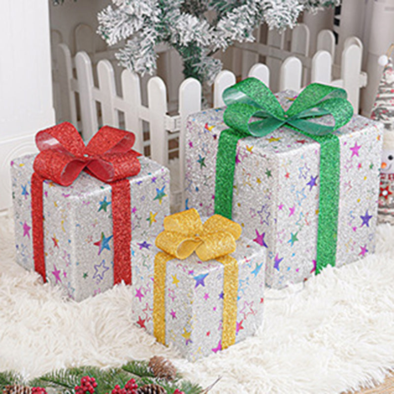 Moderne minimalistische quadratische Weihnachtsgeschenkbox PVC LED Stehlampe dekoratives Licht für Wohnzimmer