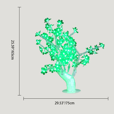 Lampe de table LED en fer et plastique avec base ronde en forme de pétale de fleur d'arbre créatif contemporain pour chambre à coucher 