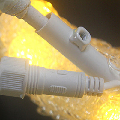 Lampe de table LED en fer et plastique avec base ronde en forme de pétale de fleur d'arbre créatif contemporain pour chambre à coucher 