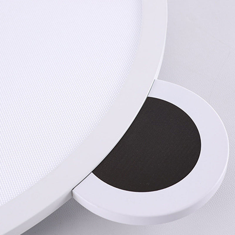 Modern Minimalist Cartoon Kids Round Half Circle Bear Aluminum Acrylic LED Flush Mount Ceiling Light For Bedroom