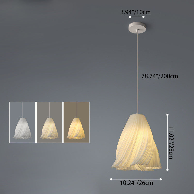 Lámpara colgante de hierro acrílico de 1 luz con rayas curvas irregulares creativas contemporáneas para dormitorio 