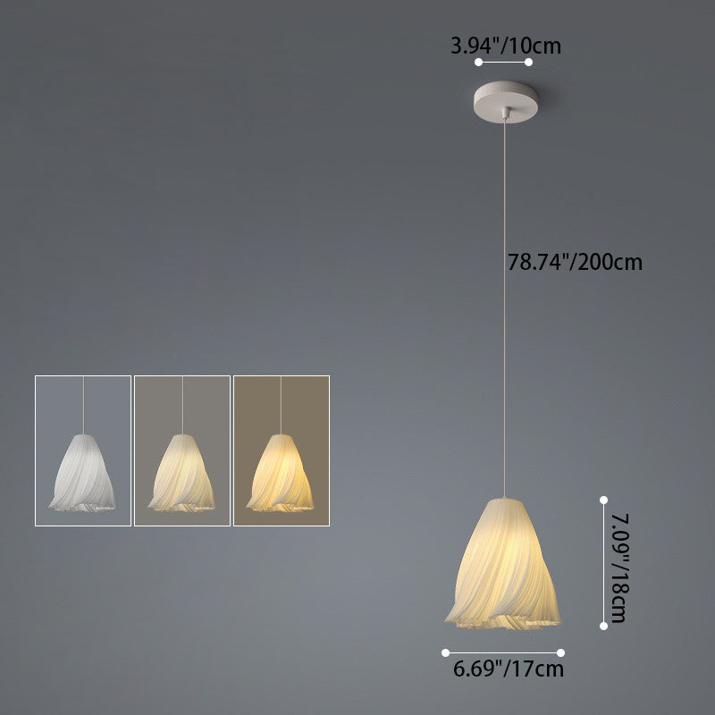 Lámpara colgante de hierro acrílico de 1 luz con rayas curvas irregulares creativas contemporáneas para dormitorio 
