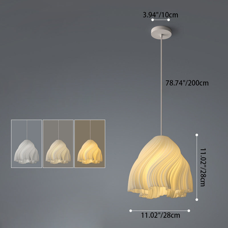 Lámpara colgante de hierro acrílico de 1 luz con rayas curvas irregulares creativas contemporáneas para dormitorio 