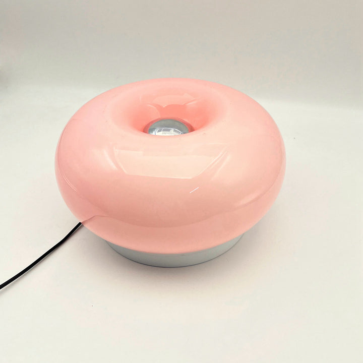 Lampe de Table LED en Verre et Fer Ovale Crème Kaki Minimaliste Moderne pour Chambre 