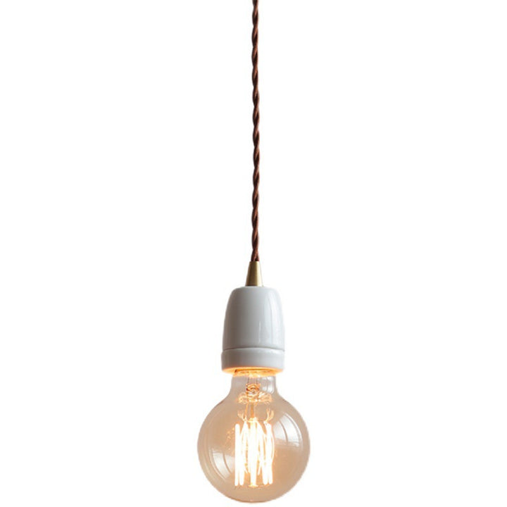 Art japonais traditionnel Ovale Flèche Mini Céramique Suspension 1 Lumière Pour Chambre 