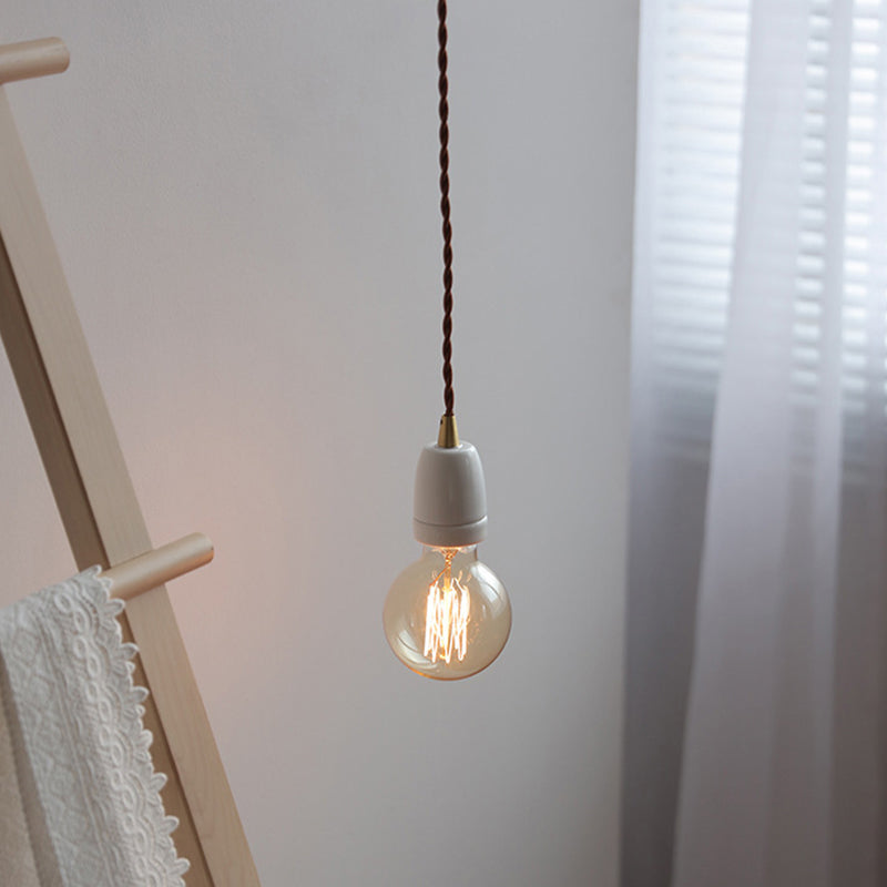Art japonais traditionnel Ovale Flèche Mini Céramique Suspension 1 Lumière Pour Chambre 